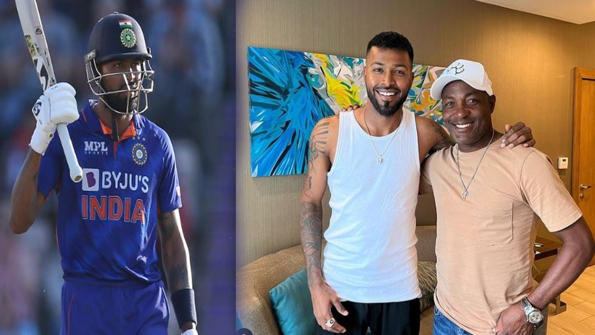 Hardik Pandya meets legend Brian Lara ahead of 1st West Indies T20I