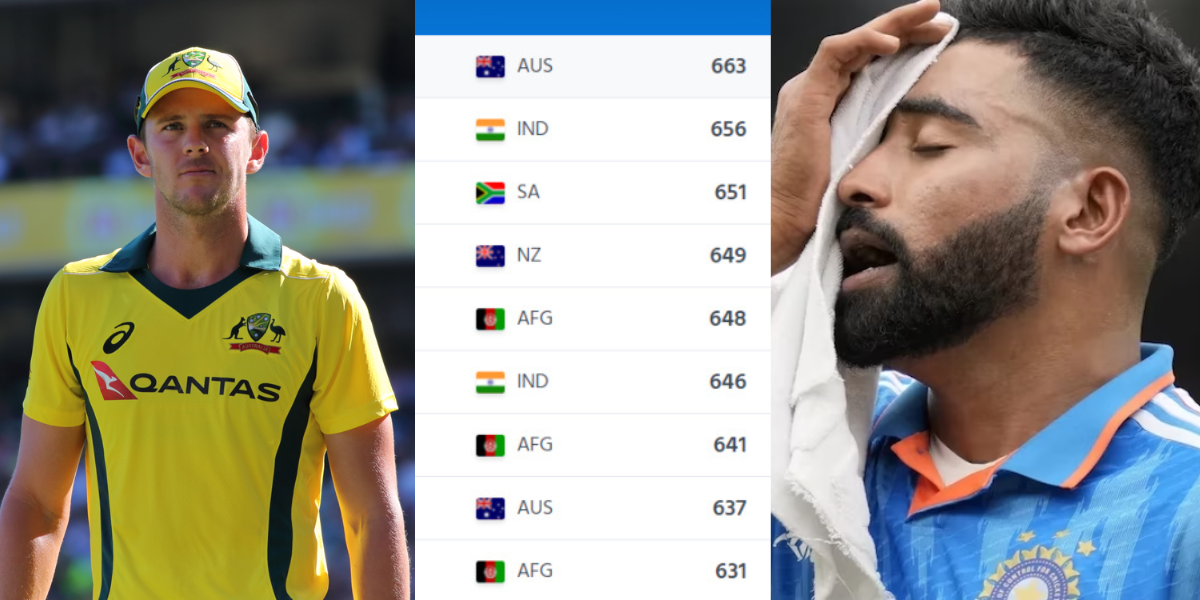 ODI Rankings में मची खलबली, सिराज-हेजलवुड को पछाड़कर ये खिलाड़ी बना नंबर-1 गेंदबाज, देखिए टॉप-10 का हा...