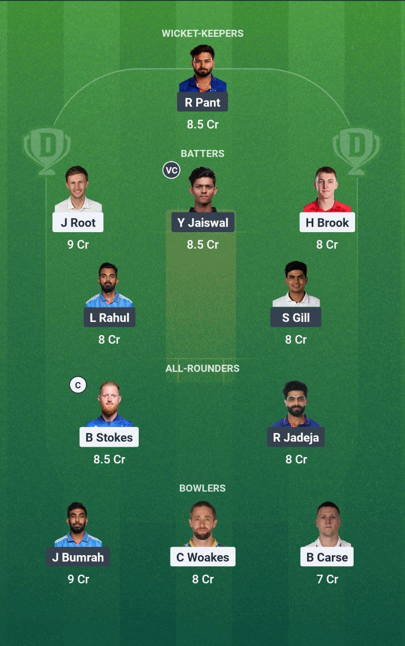 IMG 20250620 113719 381 ENG vs IND Dream11 Prediction