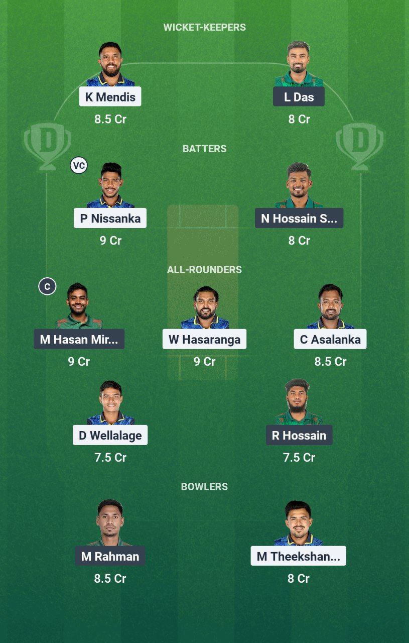 SL vs BAN Dream11 Prediction