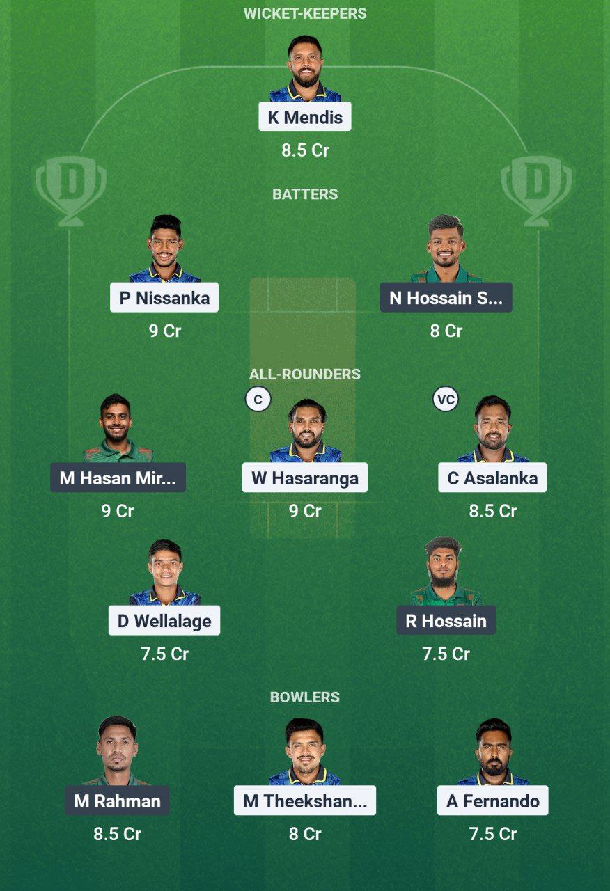 SL vs BAN Dream11 Prediction