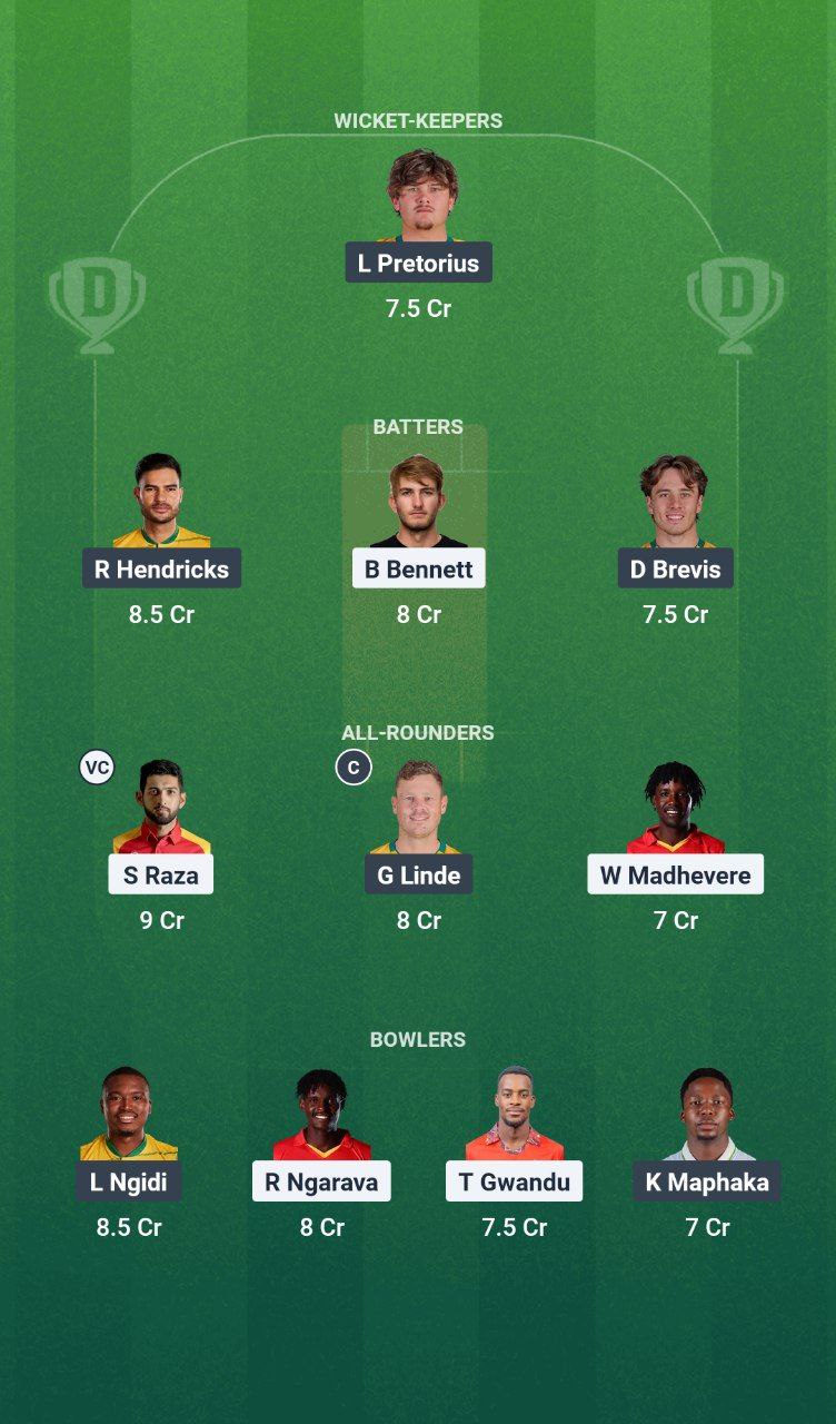 ZIM vs SA Dream11 Prediction