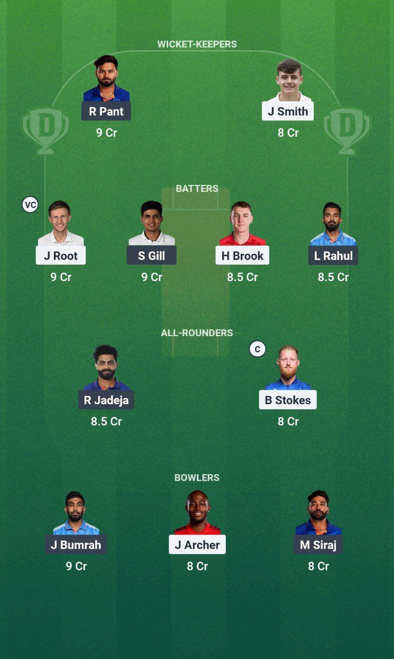IMG 20250723 091205 161 ENG vs IND Dream11 Prediction
