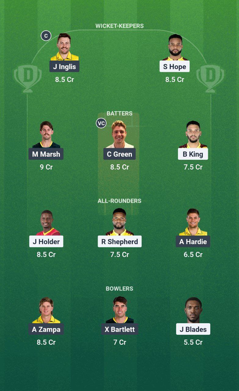 WI vs AUS Dream11 Prediction
