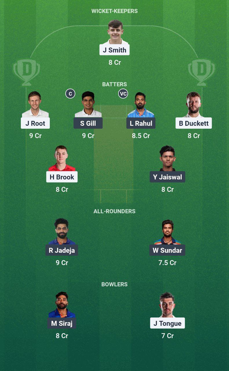 ENG vs IND Dream11 Prediction