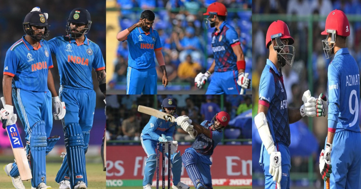 IND vs AFG India Beat Afghanistan by 8 wickets world cup 2023