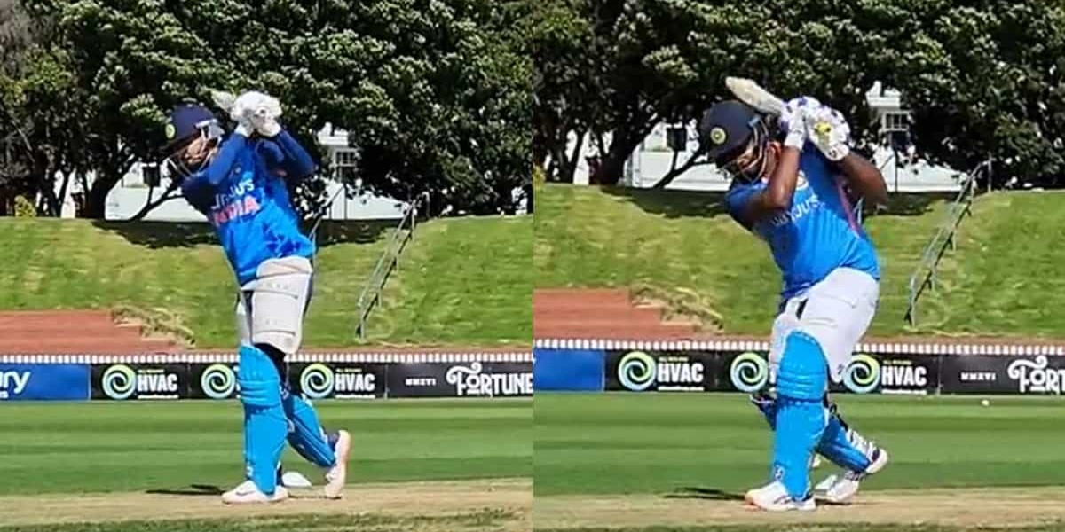 VIDEO: मैच में उतरने से पहले ही Shreyas Iyer और Sanju Samson ने कीवी टीम को दी चेतावनी, बल्ले से जमक...