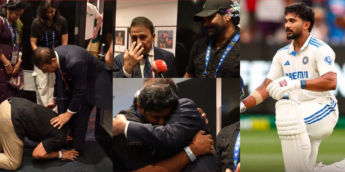 Sunil Gavaskar started crying bitterly after meeting Nitish Reddy's father VIDEO is emotional