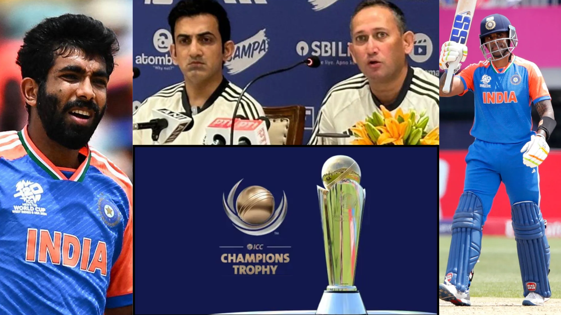 चैंपियंस ट्रॉफी 2025 के लिए टीम इंडिया का किया गया ऐलान, Jasprit Bumrah को जगह नहीं, सूर्या की सरप्र...