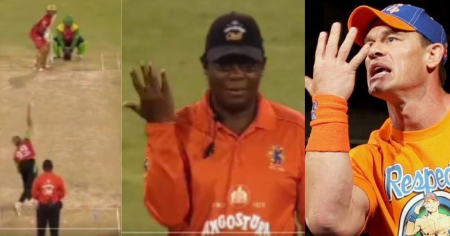 VIDEO: अंपायर के अंदर आई जॉन सीना की आत्मा, Imran Tahir की अपील पर हुआ अजीबो-गरीब कांड