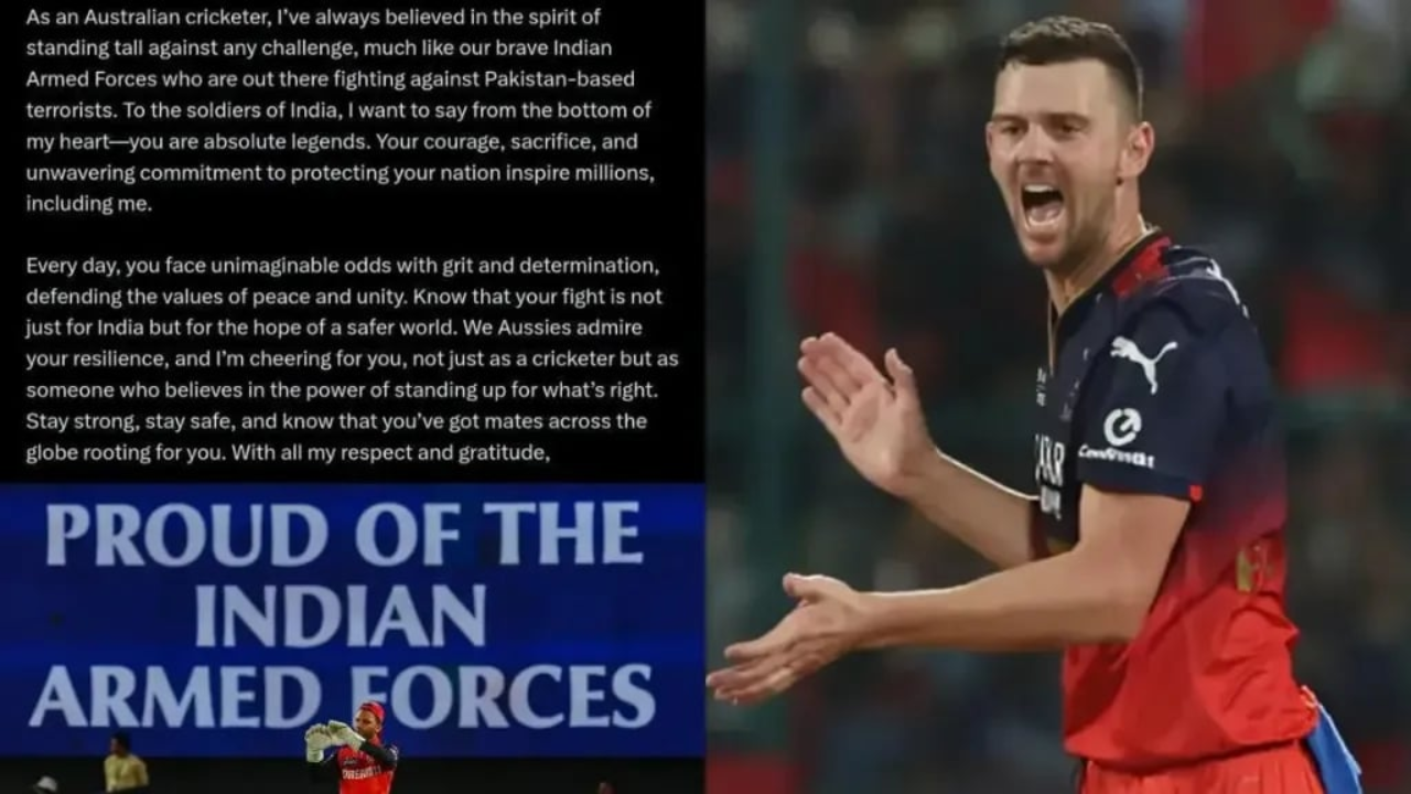 India Pakistan Conflict Josh Hazlewood Post For Indian Force 1 India Pakistan Conflict Josh Hazlewood Post For Indian Force 1
