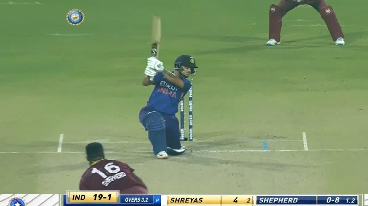 Ishan kishan smashed 3 fours in 7.75 crore player romario shepherd watch video
