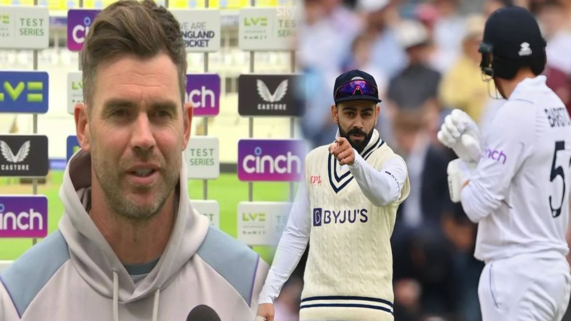 James anderson reveals bairstows reaction after virat kohlis sledging in edgbaston test