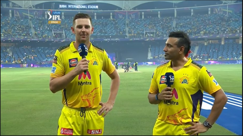 Josh Hazlewood-IPL 2021|CSK vs KKR|Bravo| PC-BCCI