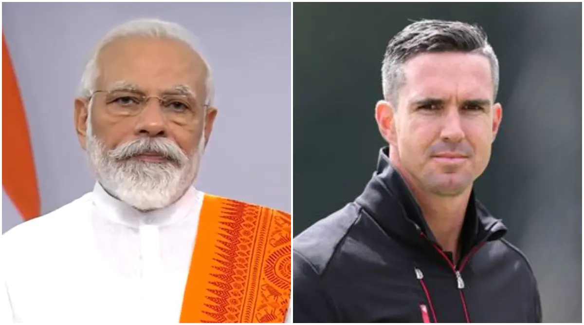 Kevin Pietersen and PM Modi 1