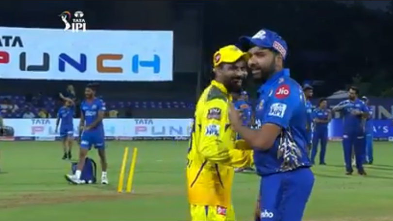 You told me you'll bat', Rohit Sharma taunts Ravindra Jadeja after CSK skipper opts to bowl, See Vid...