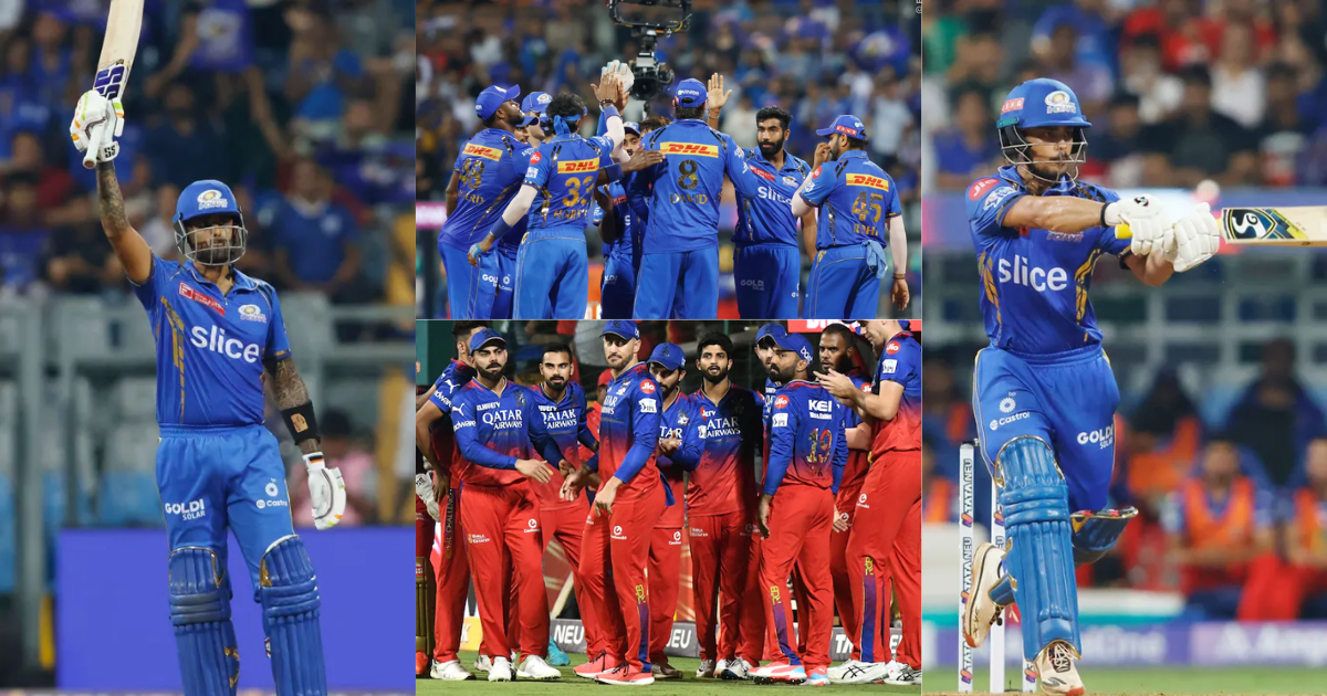 MI vs RCB Highlights: बुमराह के पंजे के बाद ईशान-सूर्या का कोहराम, वानखेड़े का मैदान बना RCB का शमशान...
