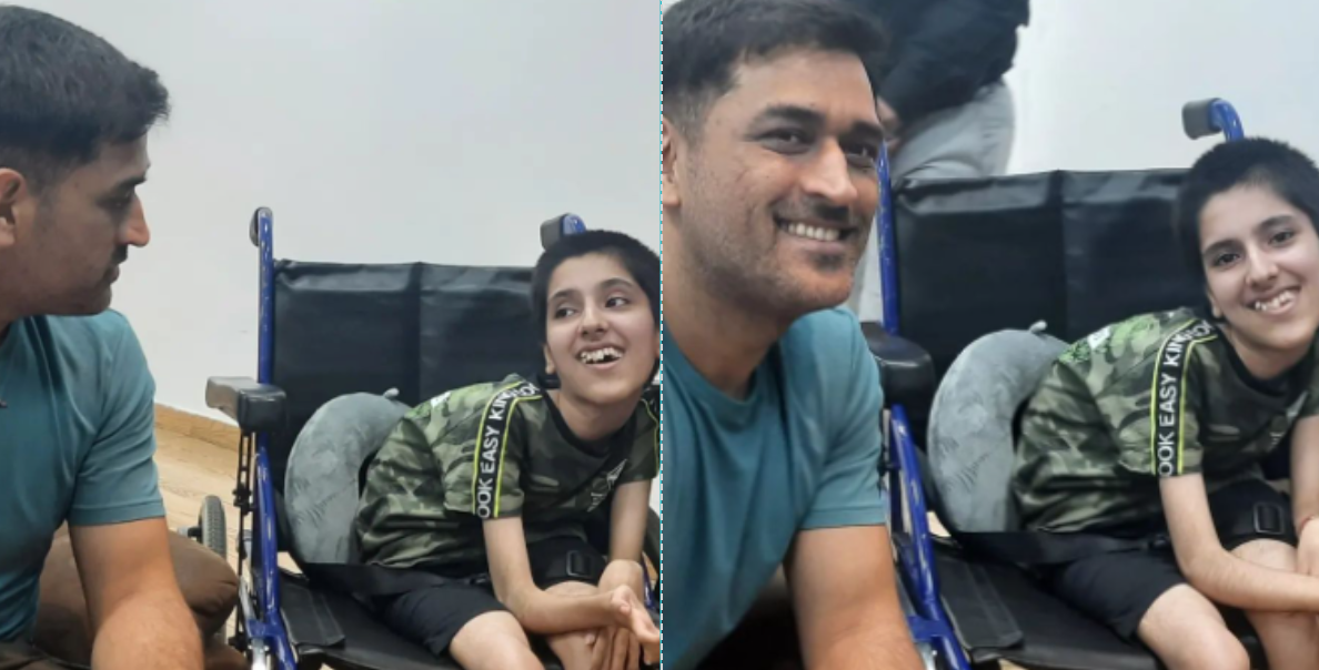 MS Dhoni With Her fan Lavanya