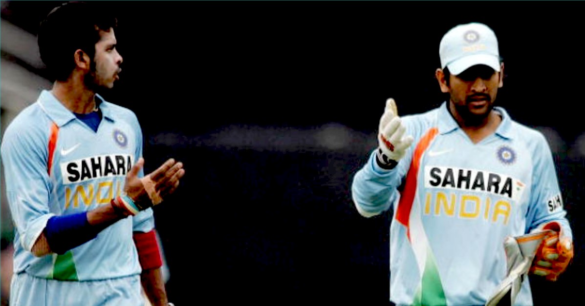 MS Dhoni and Sreesanth 1