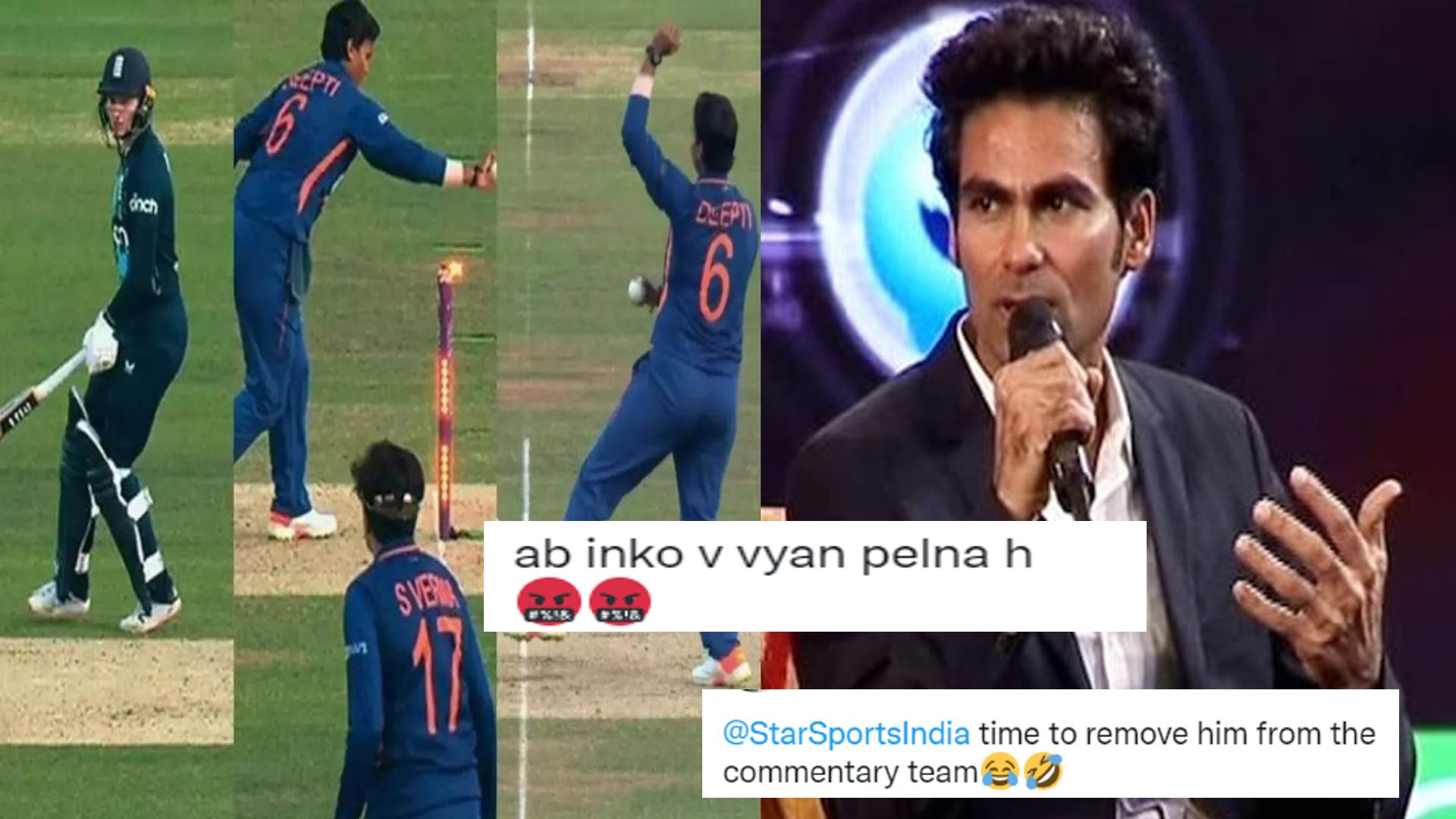 Mohammed Kaif trolled for Statement on deepti sharma mankad