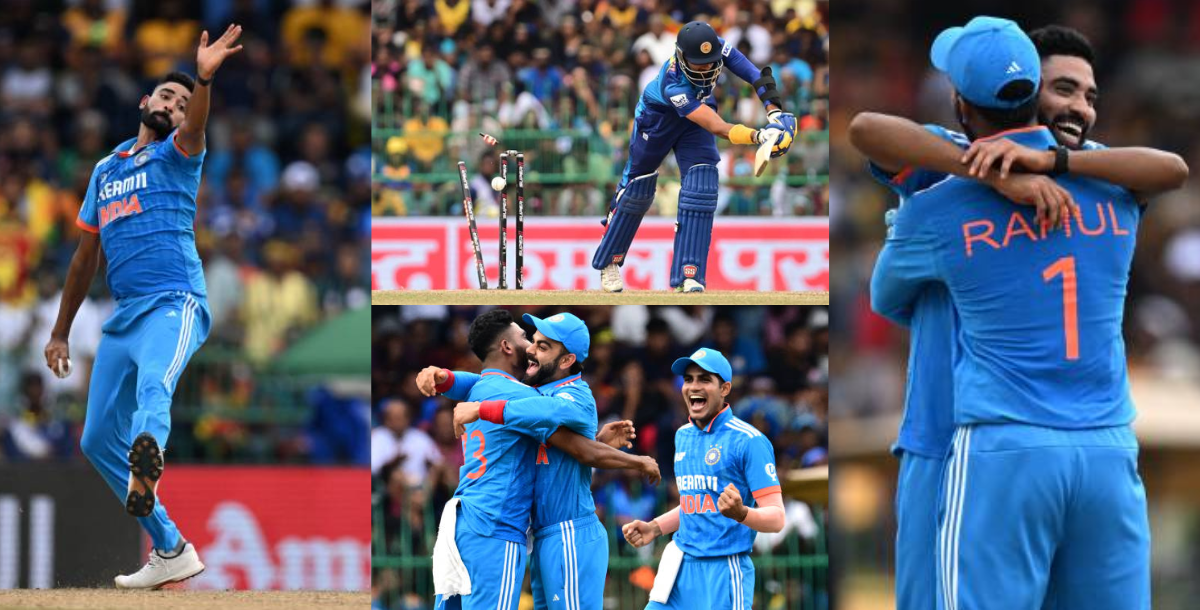 Mohammed Siraj celebrated like Ronaldo after taking 5 wickets against Sri lanka VIDEO went viral