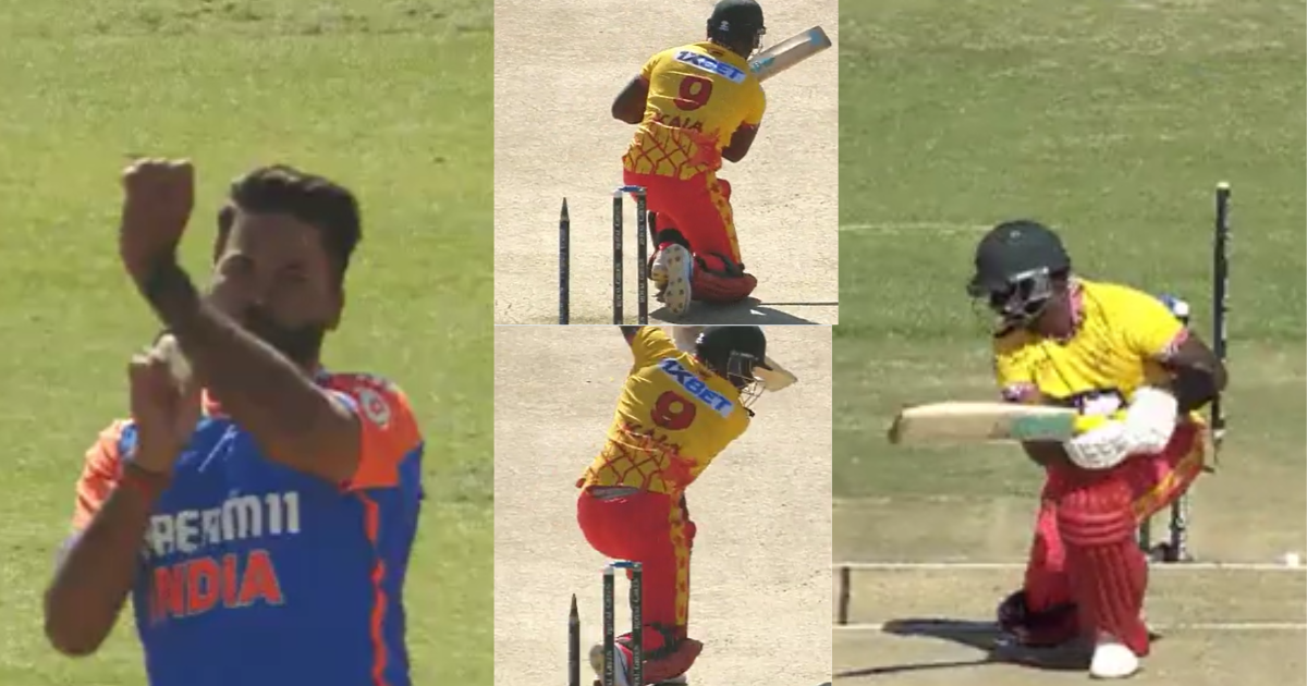 VIDEO: Mukesh Kumar है या मैकग्रा, 140KMPH की स्पीड पर बल्लेबाज को नचाया, 10 सेकंड तक उड़ता रहा स्टंप