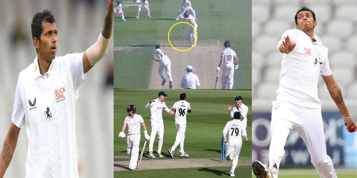 Navdeep Saini First Ball Wicket in County Cricket Video