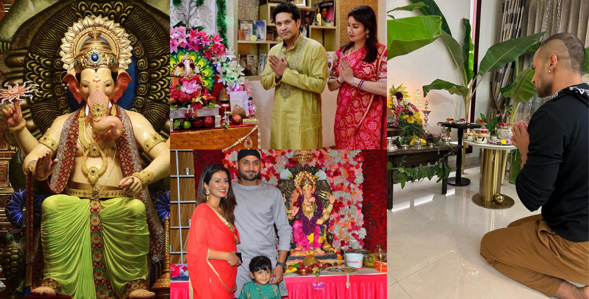 On Ganesh Chaturthi, Team India players installed Bappa in their house