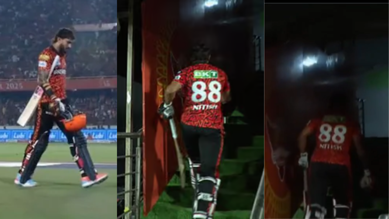 ipl 2025 Angry Nitish Kumar Reddy throws Helmet