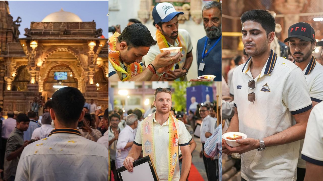 ipl 2025 gujarat titans visit temple