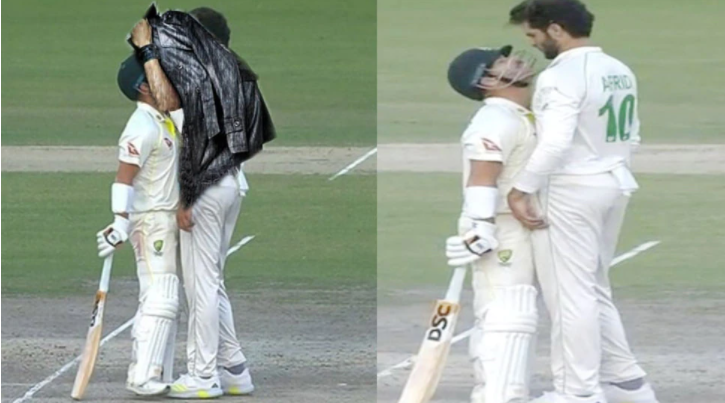 PAK vs AUS Lahore Test Warner Shaheen Video