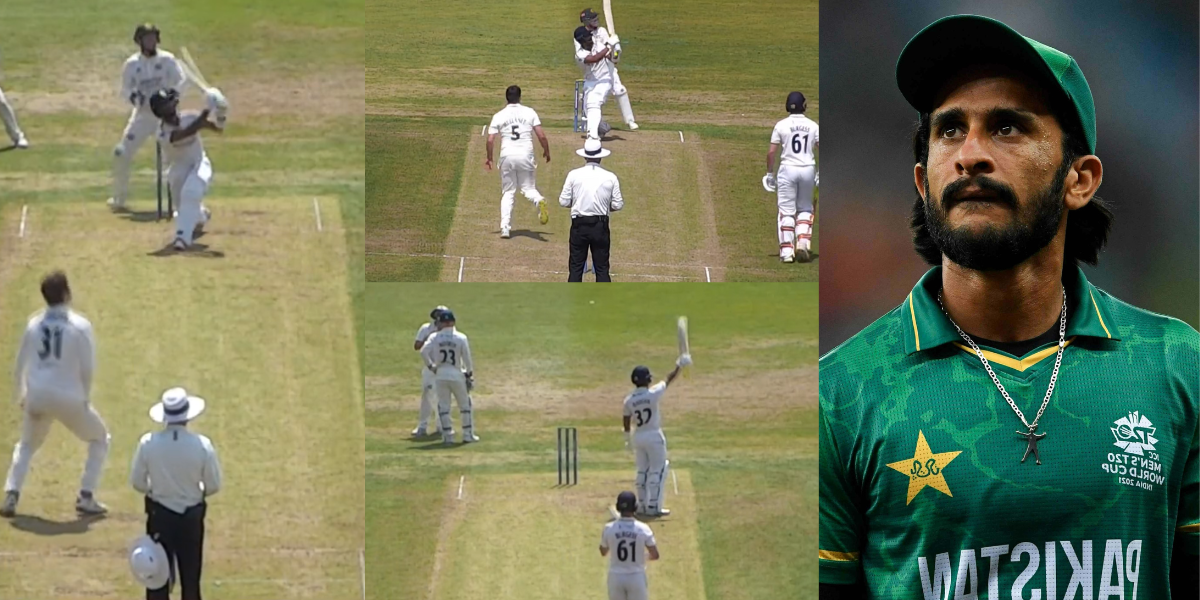 Pakistani Player Hasan Ali smashed 42 runs in 8 balls in county 2023