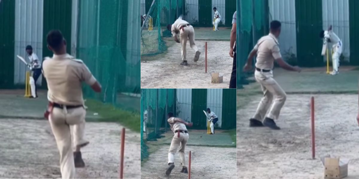 Police Officer bowling: पुलिस ऑफिसर की गेंदबाजी ने सोशल मीडिया पर लूटी महफिल, 140KMPH की स्पीड से उख...