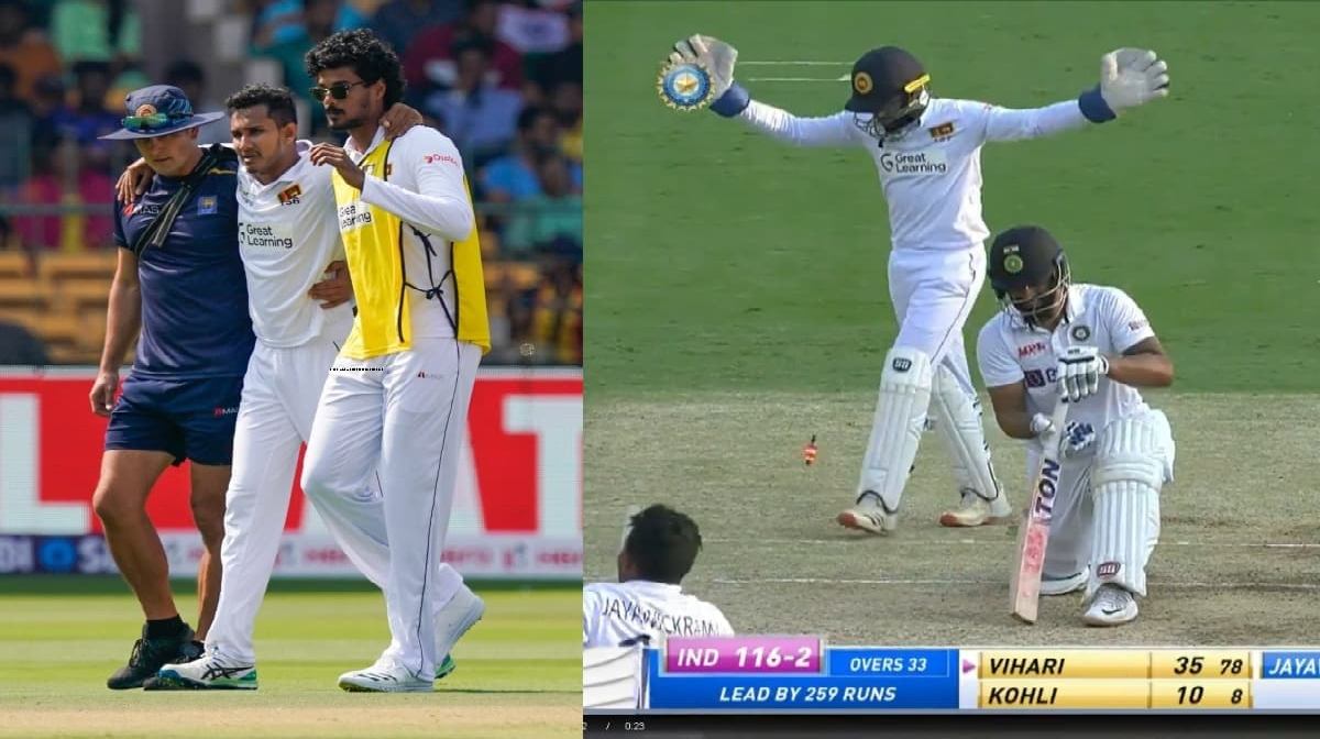 Praveen Jayawickrama Sent back hanuma Vihari and Virat Kohli after come back from Injury