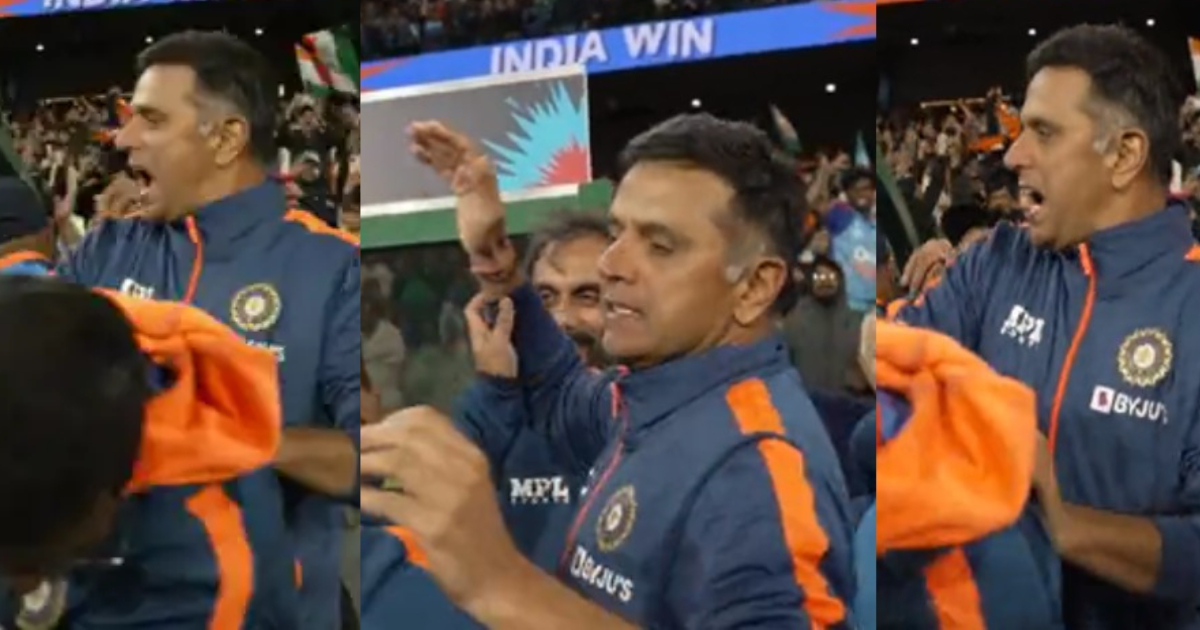 Rahul Dravid Celebrations IND vs PAK