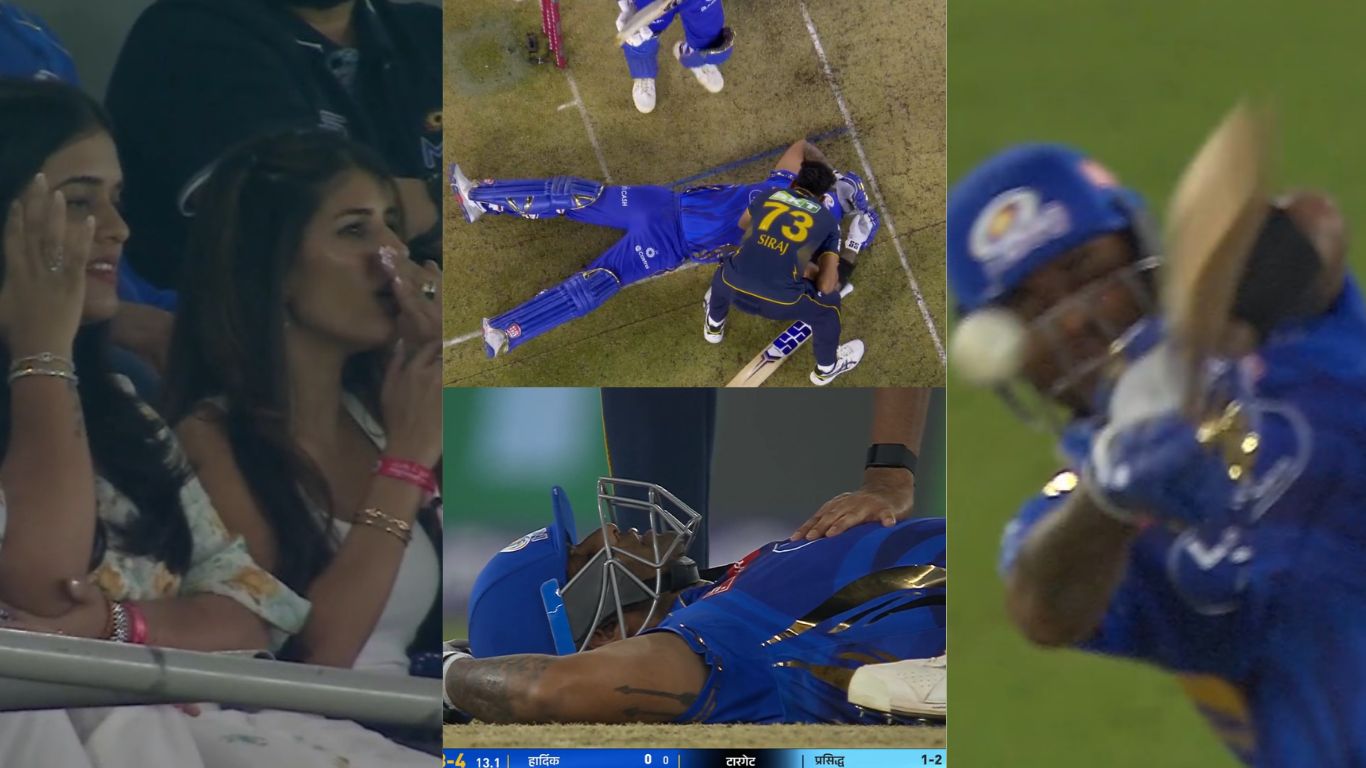 suryakumar yadav got hit bouncer on helmet in mi vs gt ipl 2025 match