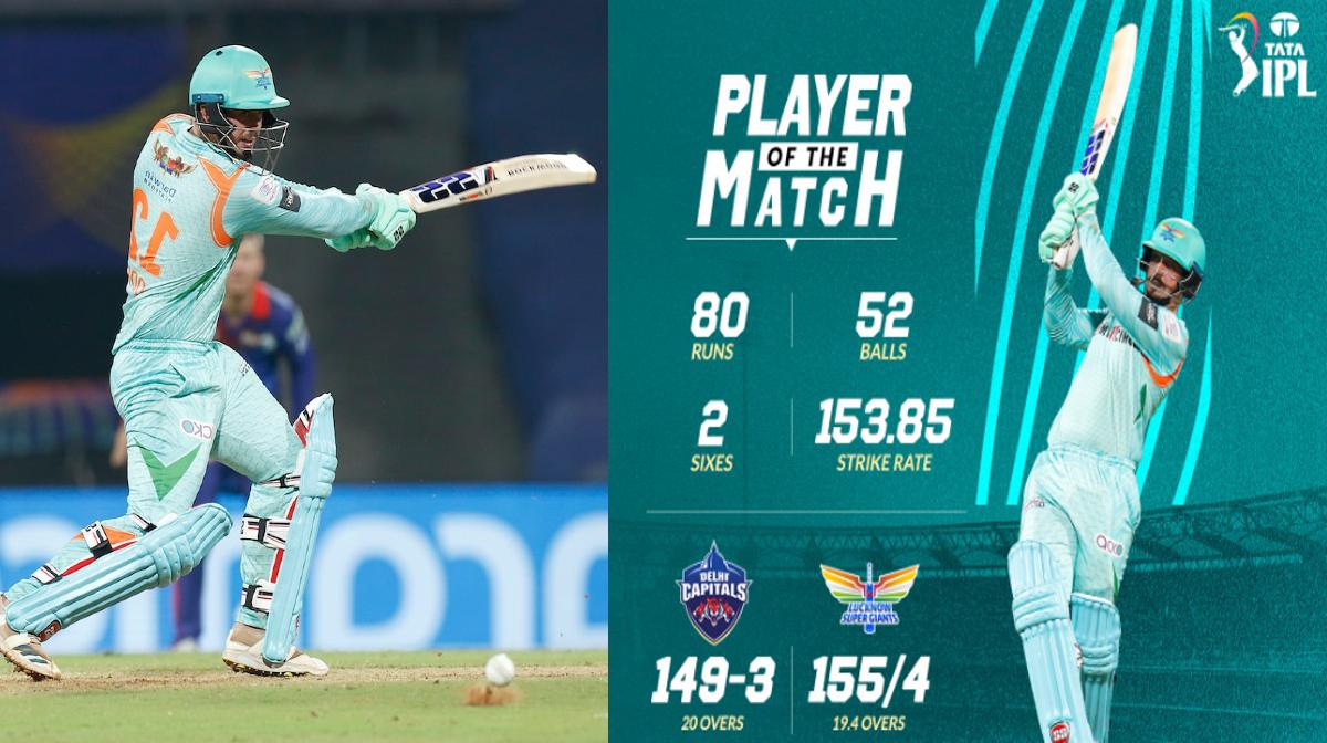 Quinton de Kock Man Of The Match in 15th IPL match 2022