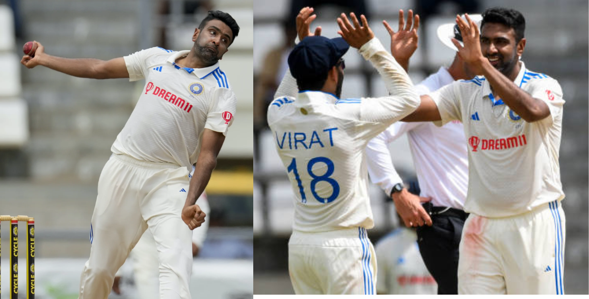 R Ashwin broke the record of 3 players in ind vs wi 1st test completed 700 wickets