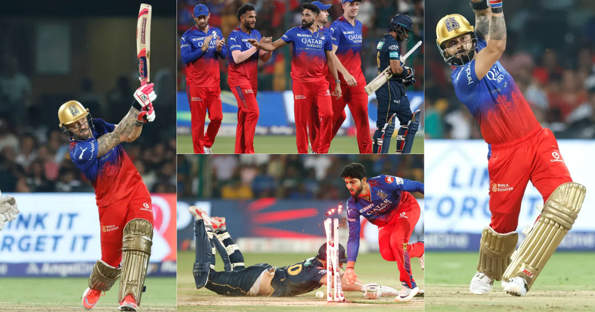 RCB vs GT Highlights: 35 चौके-13 छक्के, 6 ओवर चली विराट-फाफ की आंधी, फिर शुरू हुई RCB की बर्बादी, का...