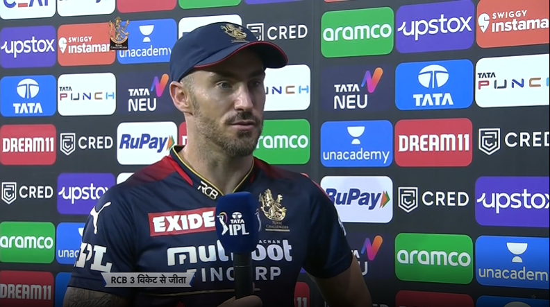 RCB vs KKR Winning Captain Statement