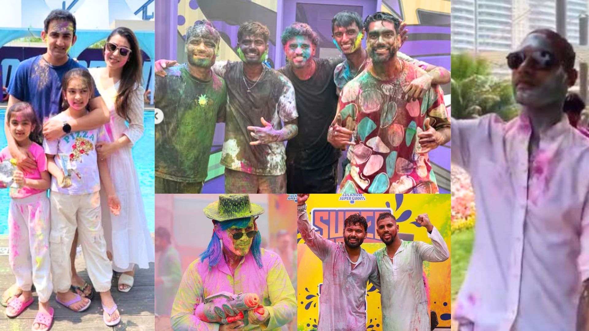 शिखर धवन और गौतम गंभीर ने Holi की दी बधाई, तो ऋषभ पंत और रिंकू समेत खिलाड़ियों ने जमकर उड़ाया गुलाल