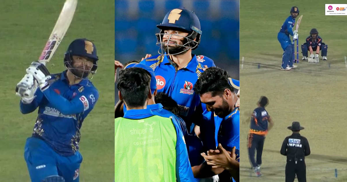 Rinku Singh batted with a strike rate of 350 for Meerut Mavericks in the UP T-20 League.