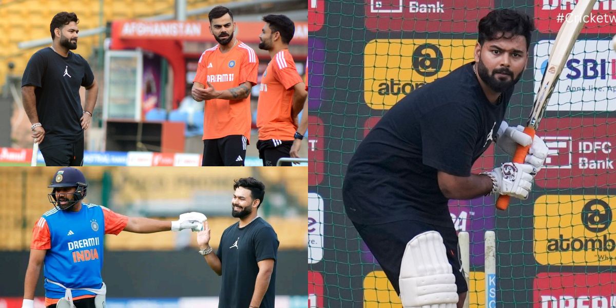 Rishabh Pant practiced with Team India before the 3rd T20 against Afghanistan