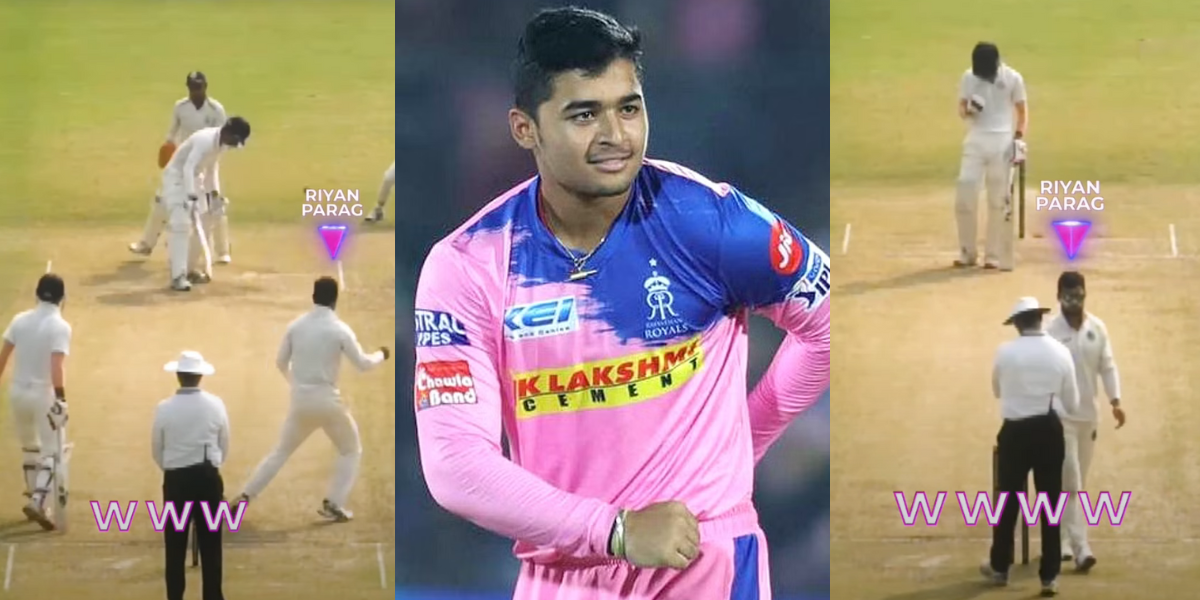 Riyan Parag took 4 wicket in ranji trophy match video