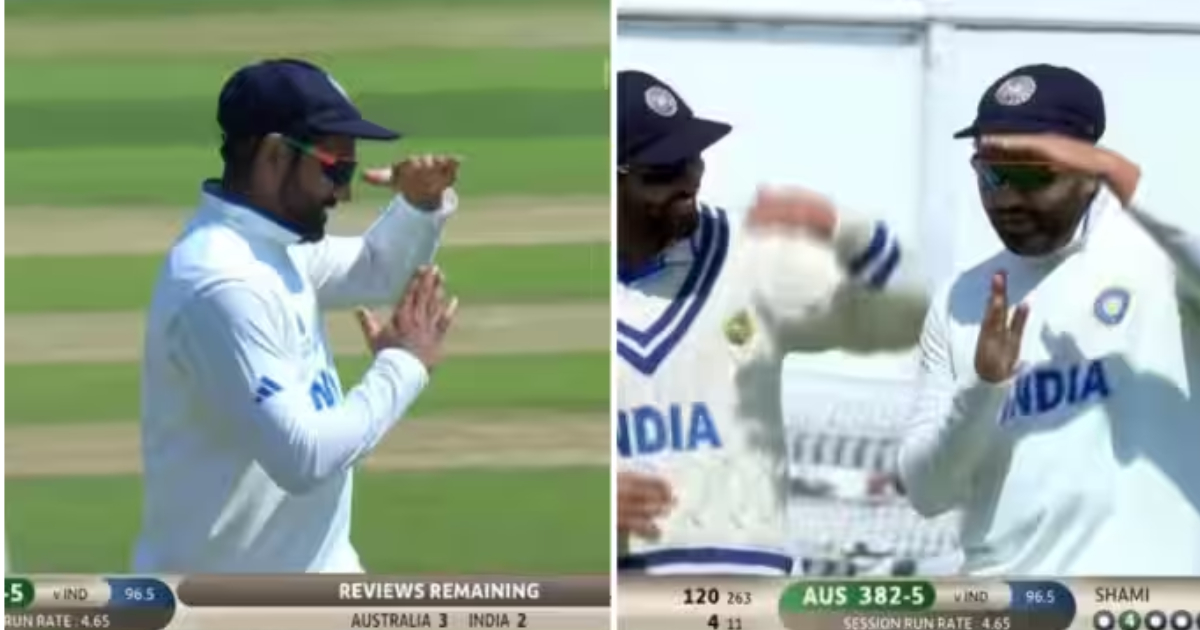 Rohit Sharma Confused Umpire with Cheeky DRS signal watch video