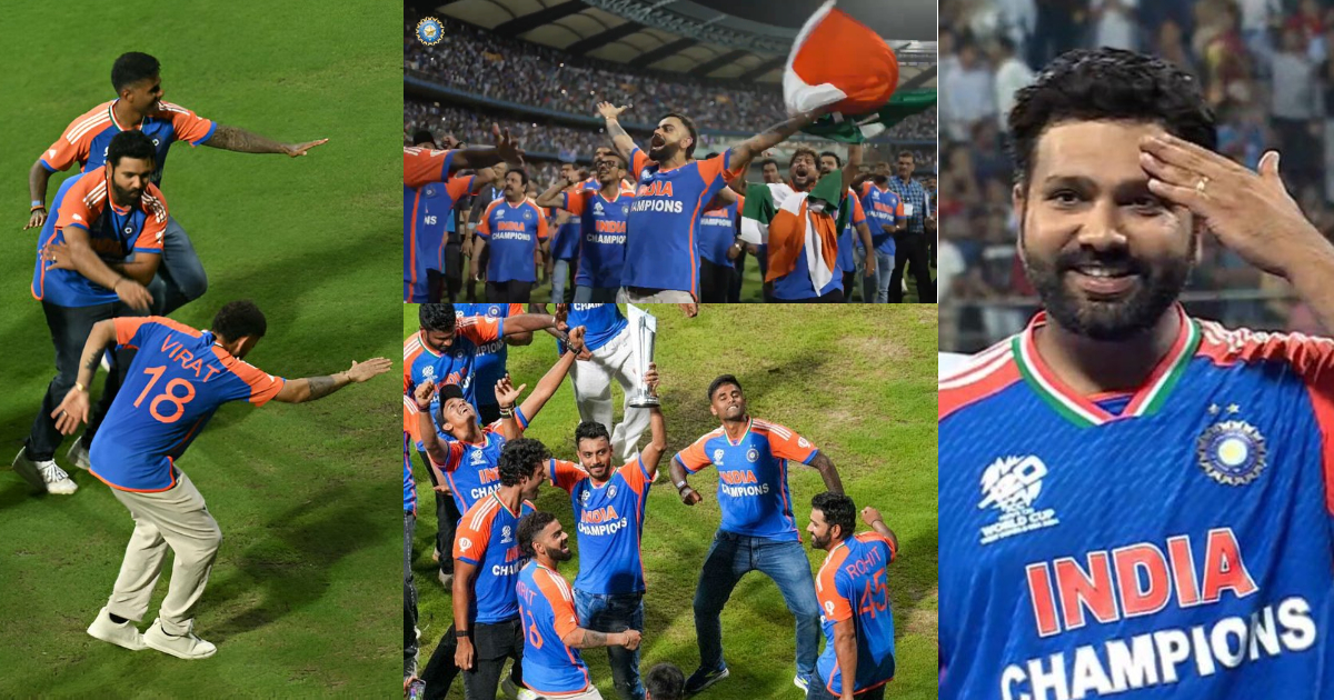 VIDEO: वानखेड़े स्टेडियम में फैंस से मिले अपार प्रेम के बाद Rohit Sharma और विराट पर चढ़ा डांस का बु...