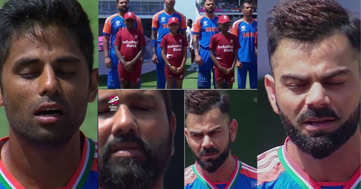 फाइनल में राष्ट्रगान के दौरान भावुक हुए Rohit Sharma-विराट, आसमान की ओर देखकर भगवान को किआ याद, VIDE...