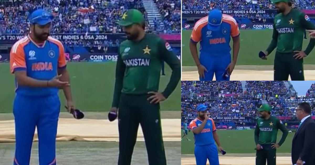 IND vs PAK: टॉस का सिक्का जेब में रखकर भूल गए रोहित शर्मा, तो बाबर आजम की छूट गई हंसी, VIDEO वायरल