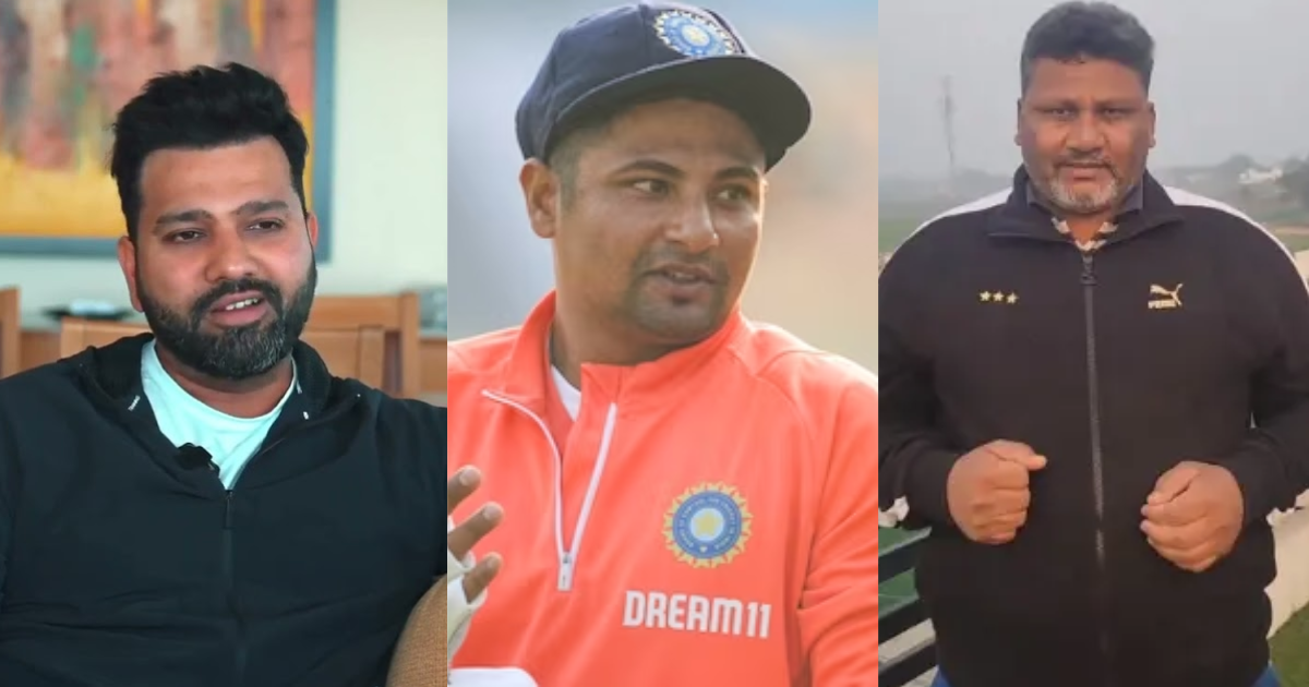 rohit sharma has played matches with sarfaraz khans father naushad khan for kanga league