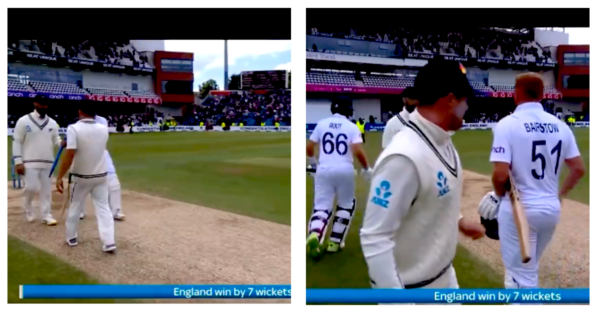 Root making sure Mitchell gets a stump Wathch Video